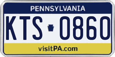 PA license plate KTS0860