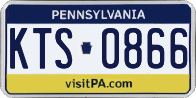 PA license plate KTS0866