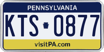 PA license plate KTS0877