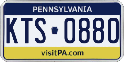 PA license plate KTS0880