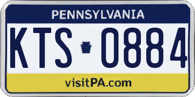 PA license plate KTS0884