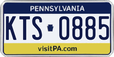 PA license plate KTS0885