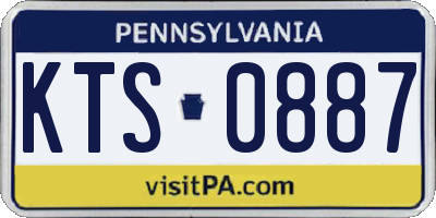 PA license plate KTS0887