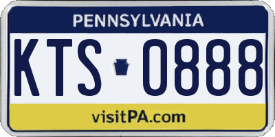 PA license plate KTS0888