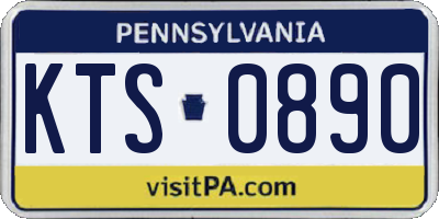 PA license plate KTS0890