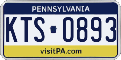 PA license plate KTS0893