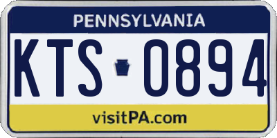 PA license plate KTS0894