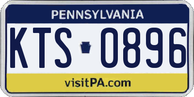 PA license plate KTS0896