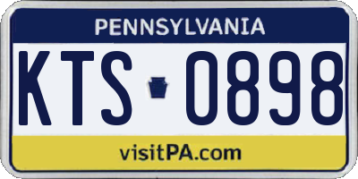 PA license plate KTS0898