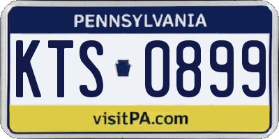 PA license plate KTS0899
