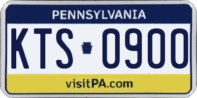 PA license plate KTS0900