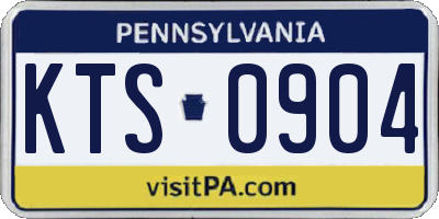 PA license plate KTS0904