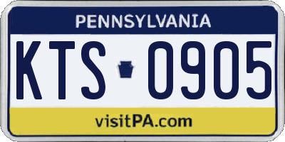 PA license plate KTS0905