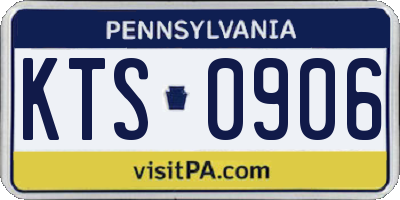 PA license plate KTS0906