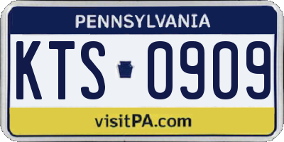 PA license plate KTS0909