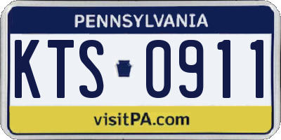 PA license plate KTS0911