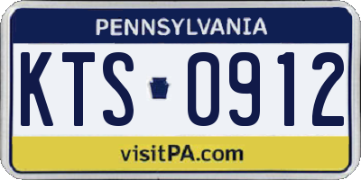 PA license plate KTS0912