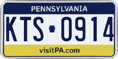 PA license plate KTS0914