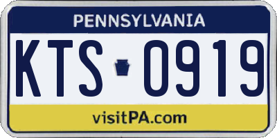 PA license plate KTS0919
