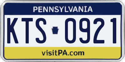 PA license plate KTS0921
