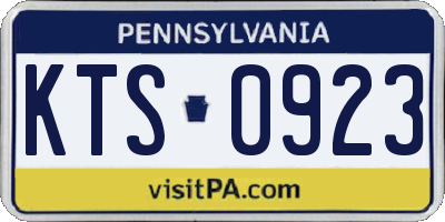 PA license plate KTS0923