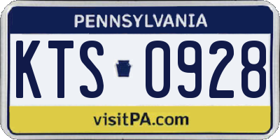 PA license plate KTS0928