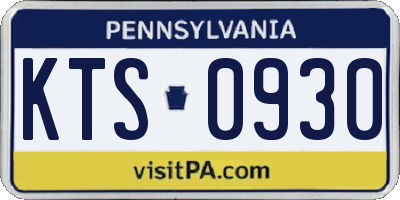 PA license plate KTS0930