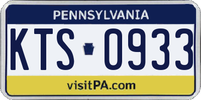 PA license plate KTS0933