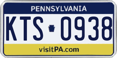 PA license plate KTS0938