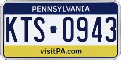 PA license plate KTS0943