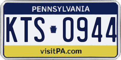 PA license plate KTS0944