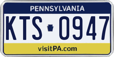 PA license plate KTS0947