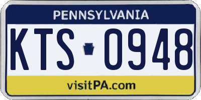 PA license plate KTS0948