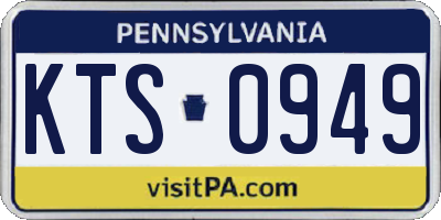 PA license plate KTS0949