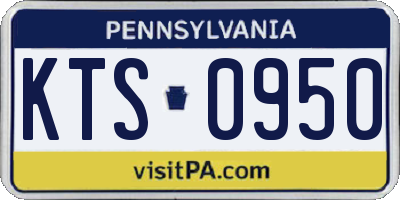 PA license plate KTS0950