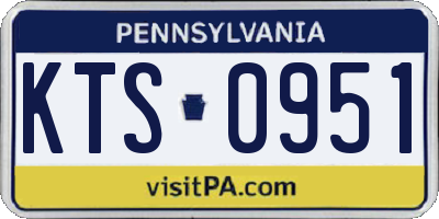PA license plate KTS0951