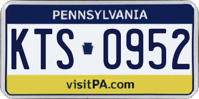 PA license plate KTS0952