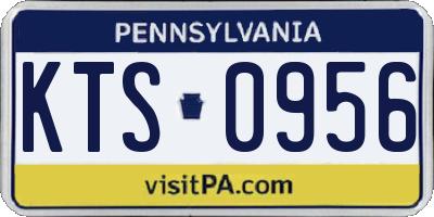 PA license plate KTS0956