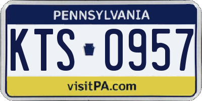 PA license plate KTS0957