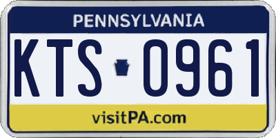 PA license plate KTS0961