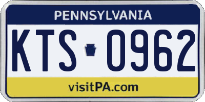 PA license plate KTS0962