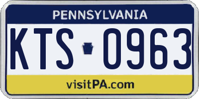 PA license plate KTS0963
