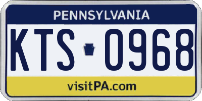PA license plate KTS0968