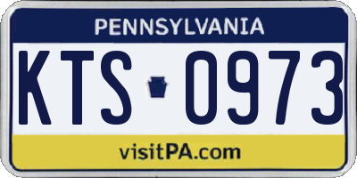 PA license plate KTS0973