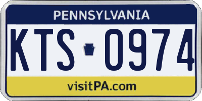 PA license plate KTS0974