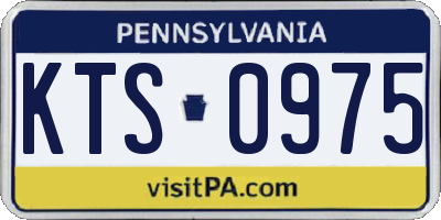 PA license plate KTS0975