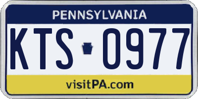 PA license plate KTS0977