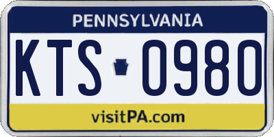 PA license plate KTS0980