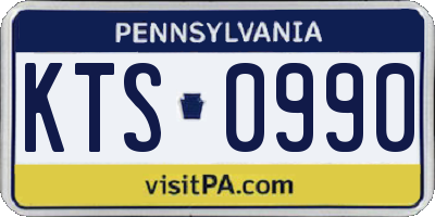 PA license plate KTS0990