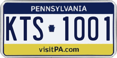 PA license plate KTS1001
